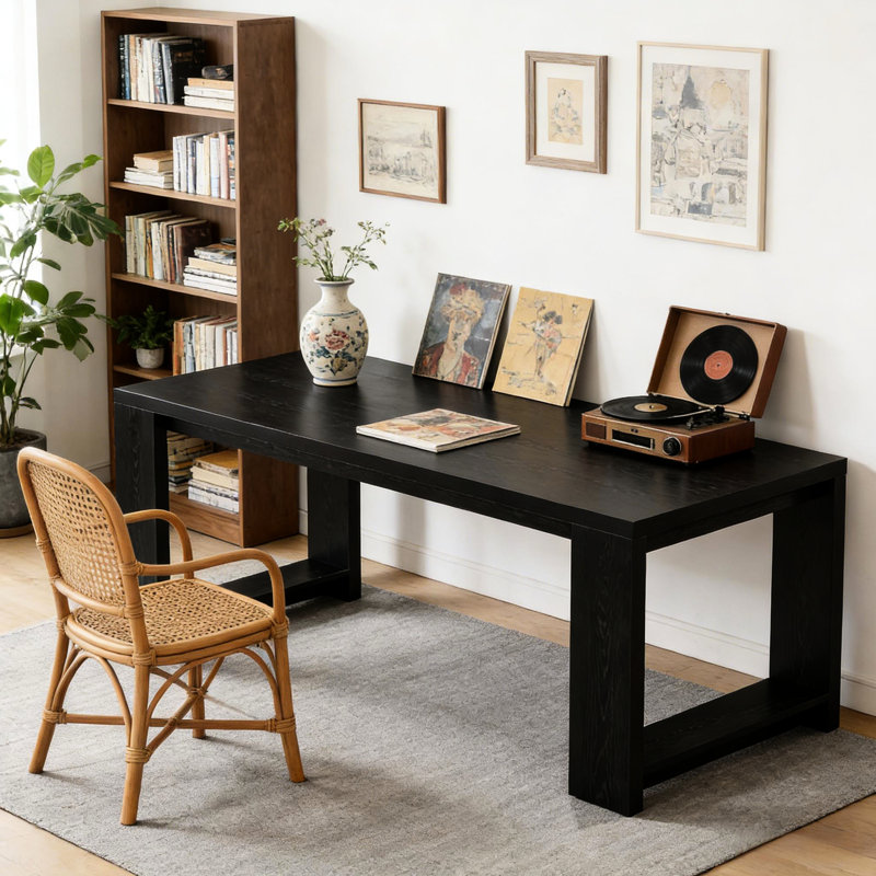 Bureau double 86,6 "pour le bureau et les jeux - Bureau étendu, conception simple