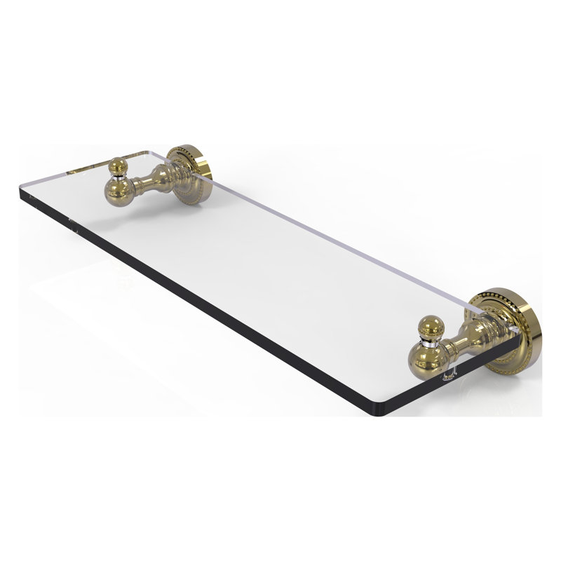 Marchmont Bracket Shelf, 16", Unlacquered Brass