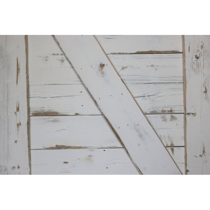 Table de bout en bois massif Menendez, Blanc