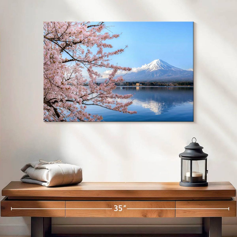 Lac Kavia Kawaguchiko et Mont Fuji, H 16 po x l 24 po