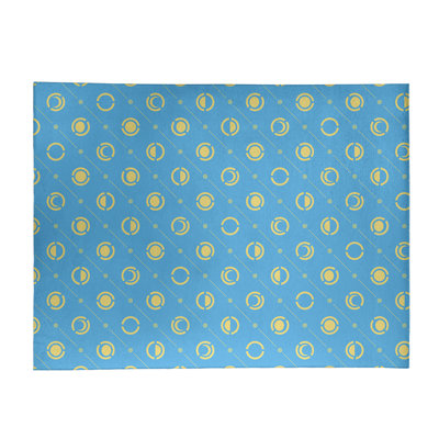 Tapis bleu/jaune lune phases