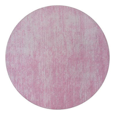 Tapis rose tressé rustique
