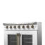 Cuisinière à gaz 36 po Forno Galiano, noir ou blanc et laiton antique, four à convection de 5,36 pieds cubes-108673487