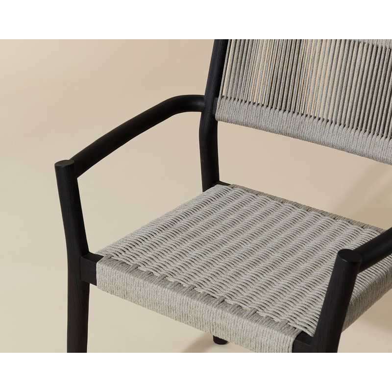 Outdoor Dining Armchair, Charcoal