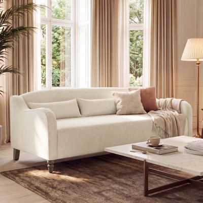 Canapé contemporain Creston en chenille avec assise profonde et dossier offrant un bon support
