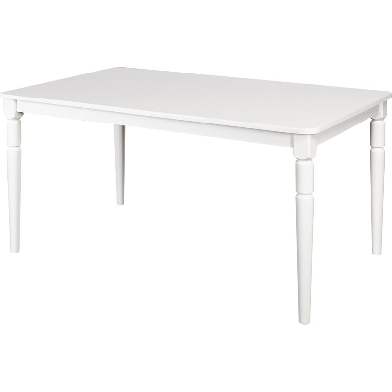 Amirah 4 - Person Solid Wood Solid Wood Top Four Leg Dining Set, White