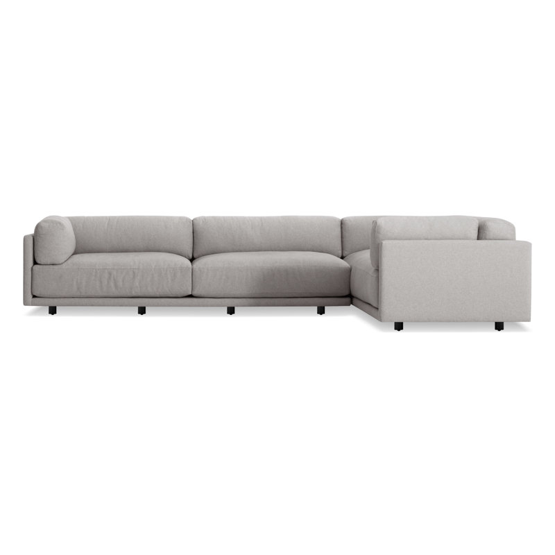 Sunday Sectional, Left Hand Facing, Camel Velvet Polyester Blend