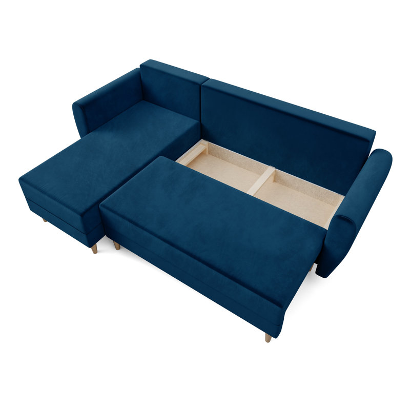 Staffon 3 Seater Corner Sofa , Navy blue - Itaka11, Left -sided