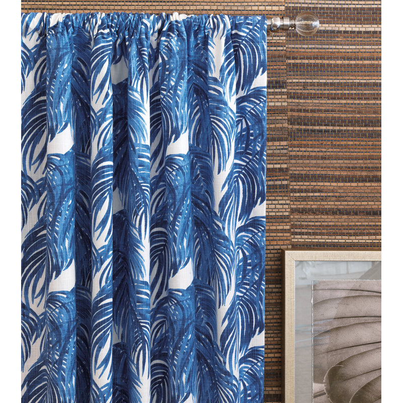 Malia 100% Cotton Room Darkening Curtain Single Panel, 48" W x 84" L