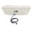 Brooklyn 40" Concrete Propane Fire Pit Table Bundle Includes Wind Guard And Burner Lid-1223728002