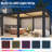 12 x 16 FT Motorized Louvered Pergola with Installation Video, Solar/USB Hybrid Power, 4 Auto Side Screens, Rainproof Roof & Rustproof Aluminum Frame, Remote LED Lights for Deck, Patio & Hot Tub-133438551