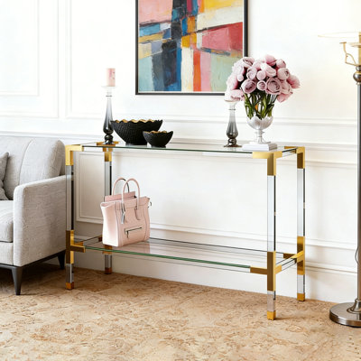 Modern Acrylic Glass Console Table