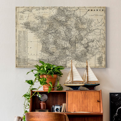 " Antique Map Of France "