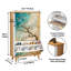 Rangement pour chaussures avec 3 tiroirs rabattables pour une branche d'arbre, peinture bleu beige