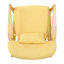 Chaise berçante élégante en bois massif avec coussin en lin