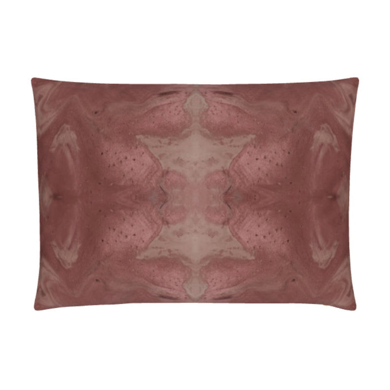 Gilt Geometric Lumbar Pillow Cover & Insert, Ruby Geometric
