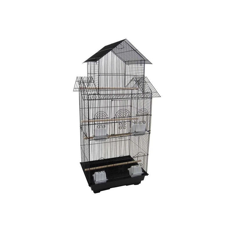 Petite cage à oiseau avec haute pagode