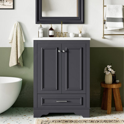 Meuble-lavabo élégant avec rangement spacieux et lavabo durable, idéal pour les salles de bain organisées et fonctionnelles.