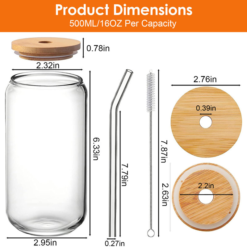 16 oz. Ellmarie Ensemble de pots Mason