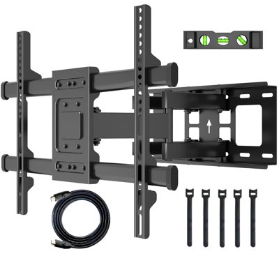 Full Motion TV Wall Mount For 32-84 Inch LED LCD OLED Tvs, Swivel Tilt Level TV Mount Bracket With Articulating Dual Arms Hold Up To 132Lbs, Max VESA -  FEIYAN, TVJB08GFDZ288