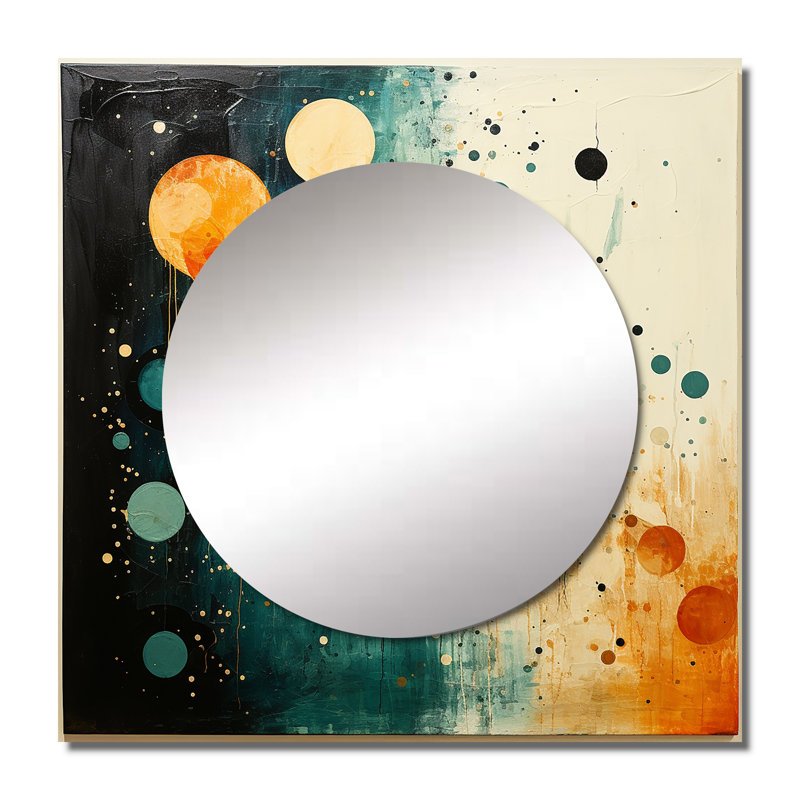 Adreena - Miroir mural de salon abstrait, 29 po x 29 po