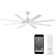 66" 8 - Blade Outdoor / Indoor Smart Ceiling Fan with Remote Control Included, Works With Google Assistant, Amazon Alexa and IOS/Android Mobile APP