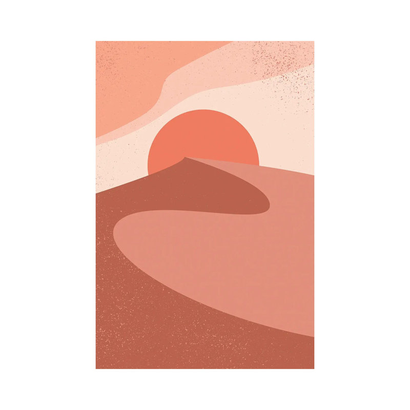 Red Sand Dune Sunset by EnShape - Wrapped Canvas Gallery-Wrapped Canvas Giclée, 66.04 cm H x 45.72 cm W x 1.91 cm D