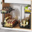 Tablette de rangement réglable sous l'évier à 2 niveaux pour la cuisine, la salle de bain et le rangement des armoires-108581160-108581162