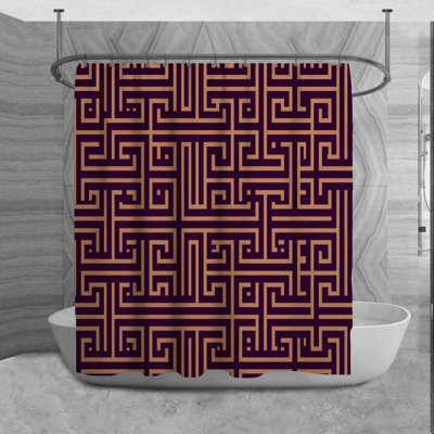 Rideau de douche à motif géométrique ollivier