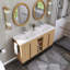 Meuble-lavabo autoportant 60 po avec double lavabo en résine