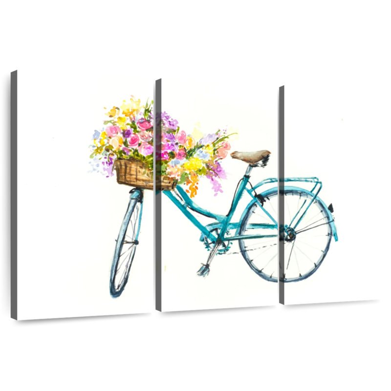 Vélo Mehar avec panier de fleurs, H 32 po x l 50 po
