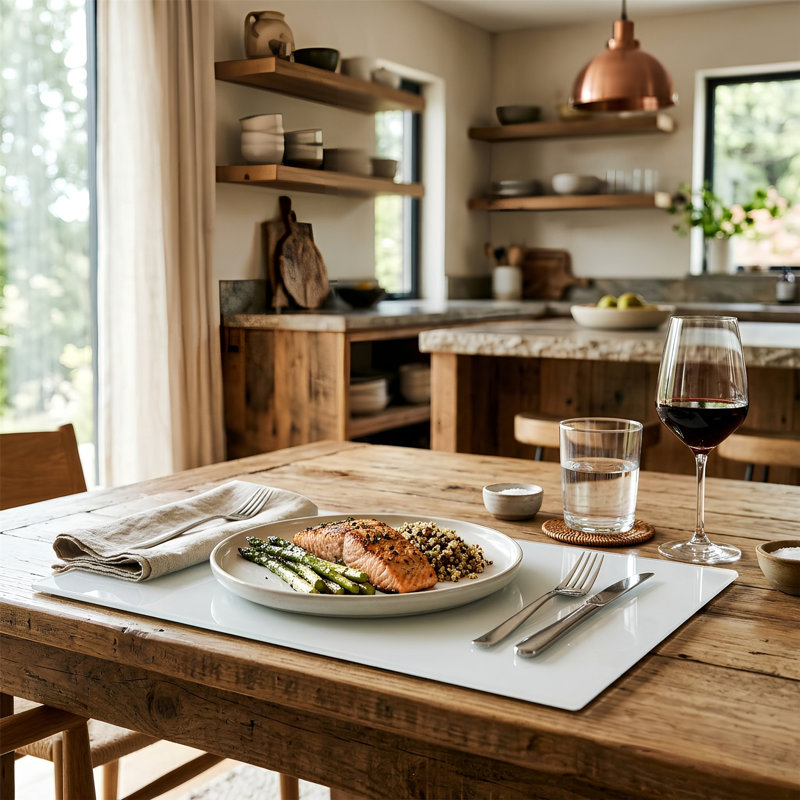Harbour Housewares - Glass Placemats, White