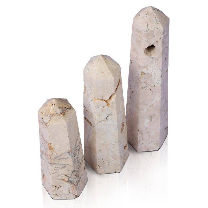 Travertine Obelisk Set-Romano Fosse Travertine