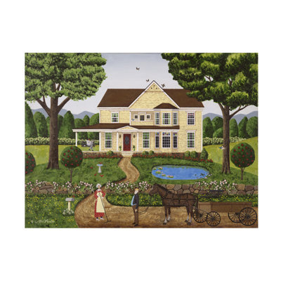 Wrapped Canvas Wall Art - Art Poulin 'Charlottes House' Wall Art for Living Room, Bedroom, or Office Décor  - 18x24