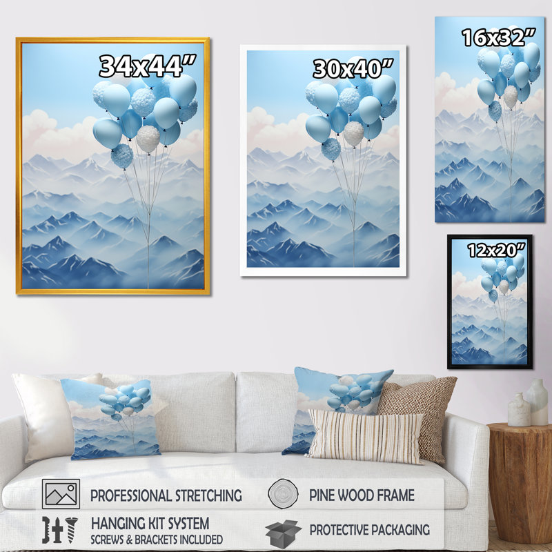 Sky Is The Limit Woman Motivation II - Motivation, art mural, Cadre flottant noir, H 20 po x l 12 po