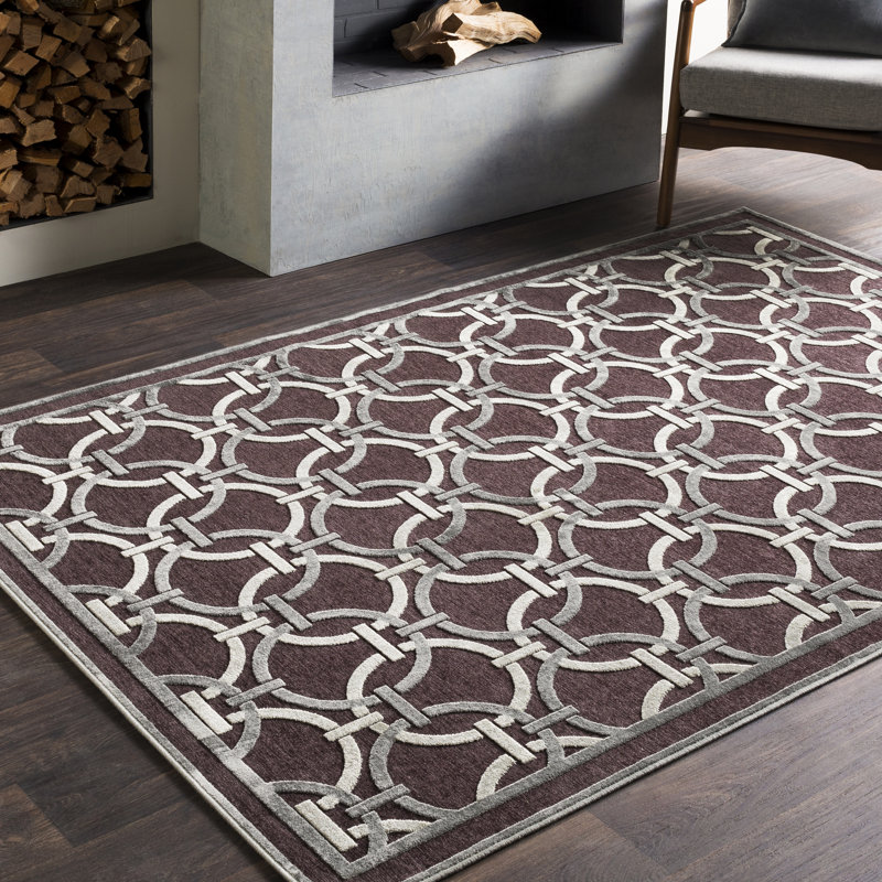Tapis de zone chocolat foncé ruggeweyn, Rectangle 5 pi 2 po x 7 pi 6 po