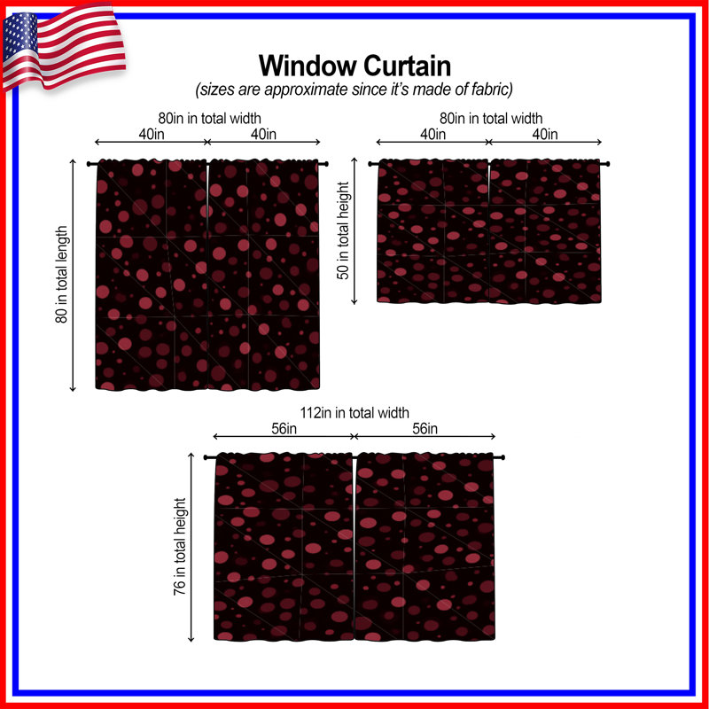 Motif de rideaux obscurcissant et transparent obscurcissant Polka - 2 panneaux, 56 po x 76 po - 2 panneaux, Transparent