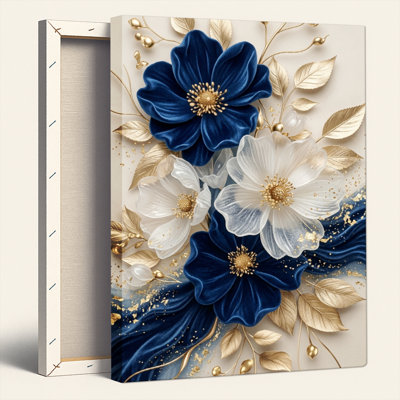 Ensemble de 1 toile murale à motif floral