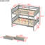 Lit superposé en bois d'hévéa gris avec 2 tiroirs et rangement pour garde-corps-1205284026