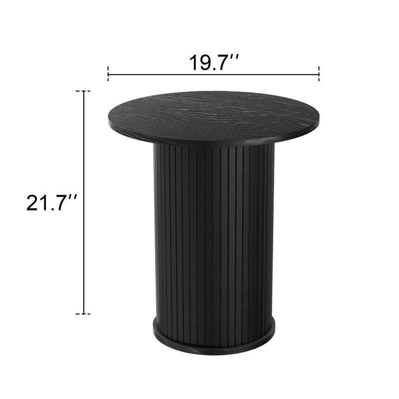 19.7" Wide Round  End Table