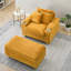 Canapé simple avec coussin et repose-pieds-303559900