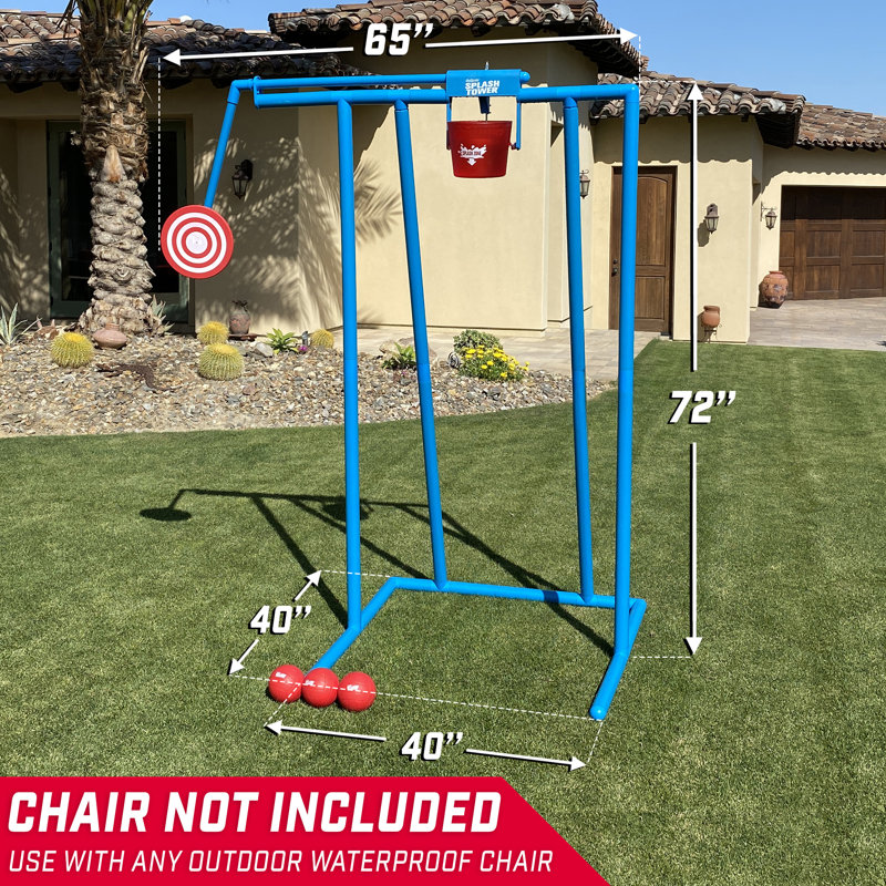 GoSports Splash Tower Water Dunk Game - Water Soaking Dunk Tank