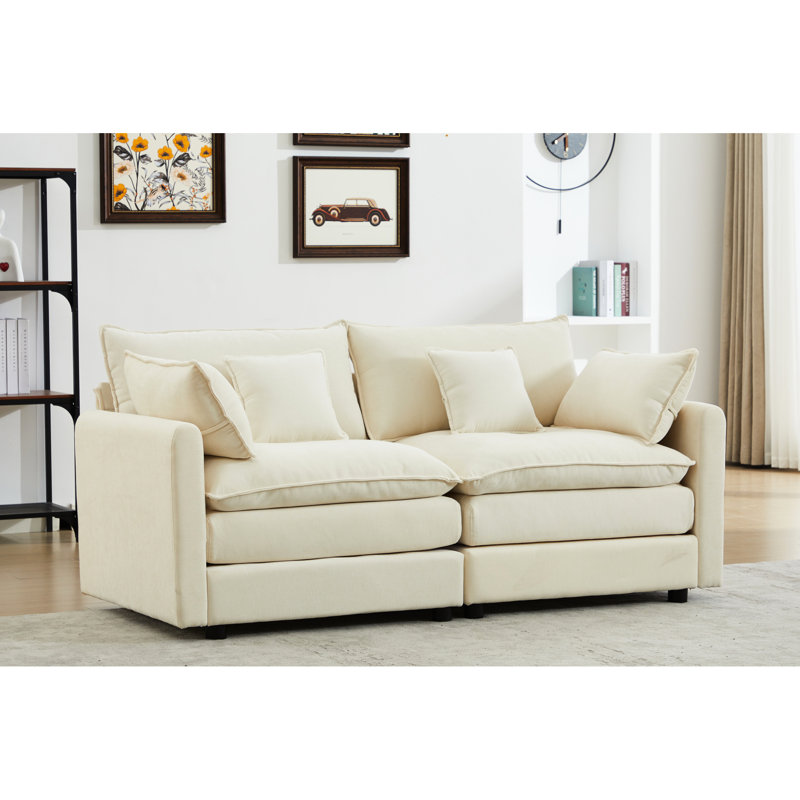 2, moderne en forme de L, chenille blanche et confortable pour la chambre à coucher salon Chenille appartement