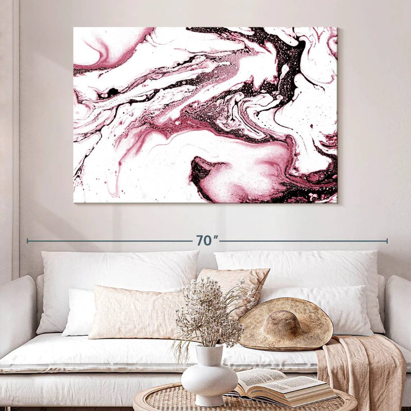 Avery Plum Abstract, 34" H x 51" W