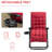Folding Reclining Chair, Zero Gravity, Red With Padded Cushion & Side Shelf, 264 Lbs Supported, Indoor Outdoor Gravity Cushioned Pad Tray, Capacity,