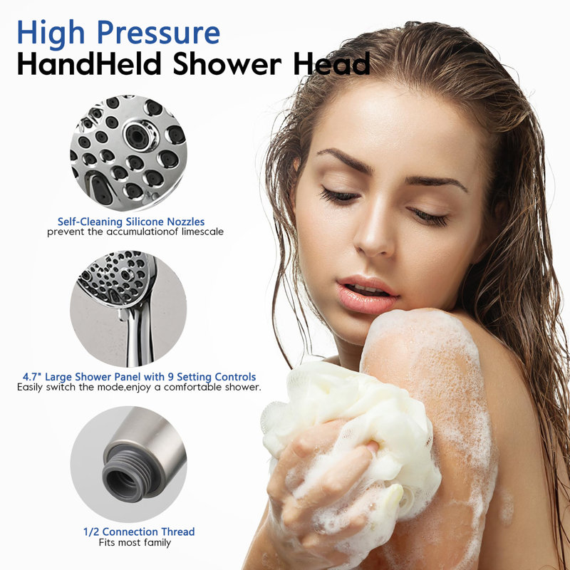 Wall Mounted Tub Spout with Diverter, Horse and Pressure Balance Cartridge