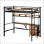 Lit mezzanine simple avec bureau en L