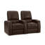 Causeuse de cinéma en cuir véritable de 67,75 po de largeur avec porte-gobelet-117258854-117258857
