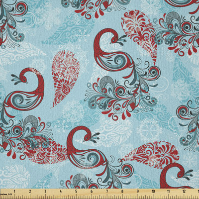 Peacocks Snowflakes Fabric