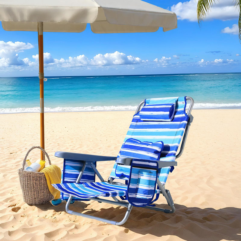 Folding Beach Chair, Blue